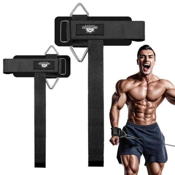 Lights Mountain Wrist Cuffs Weight Lifting Straps – Heavy-Duty Cable