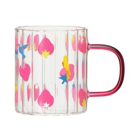 Staba Starbucks Heat-resistant Glass Mug Strawberry, 10.8 fl oz (296 ml), Mug, Strawberry