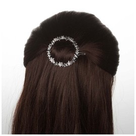 Yheakne Boho Circle Star Hair Clip Silver Round Hair Clip Hair Clips Vintage Hollow Circle Hair Pins Decorative Head Clip Geometry Hair Clip Hair Accessories (Silver)