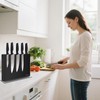 Pailexin Magnetic Knife Block Without Knives—Black Stainless Steel Double-Sided Magnetic