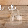 Umsole 10 Pieces Double Prong Robe Coat Hook Retro Cloth
