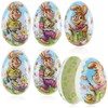 com-four® 6x Easter eggs to fill - colorful eggs for