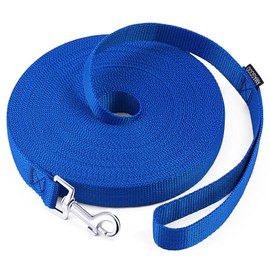 AMAGOOD Long Dog Leash for Training 15FT 20FT 30FT 50FT 100FT Long Dog Lead for Medium and Small Dogs Training,Tie Out,Play,Camping(15feet, Blue)
