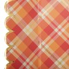 C.R. Gibson TW12-25237 Harvest Plaid Disposable Thanksgiving Paper Dinner Plate