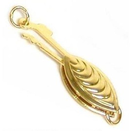 14K Gold Bead & Pearl Necklace Fishhook Clasp Finding