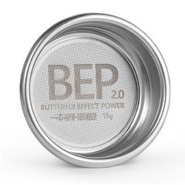 MHW-3BOMBER 54mm Espresso Filter Basket, 15g Double-layer Stainless Steel High Precision Extraction Portafilter Basket Filter Fits Most 54mm Portafilter/Tamper, Ridged, FB5583