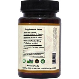 VedaSecrets Amla Capsules 60 Counts Dietary Vitamin C Supplements Made with Organic Amla Powder