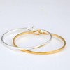 SIXDUTON Bangle Bracelet for Women 18K Gold-Plated Stainless Steel Oval