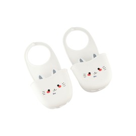 Cesta de drenaje para gatos de dibujos animados con soporte de esponja para gatos con hebilla, llave de fregadero, estante de drenaje para colgar esponja, organizador de fregadero