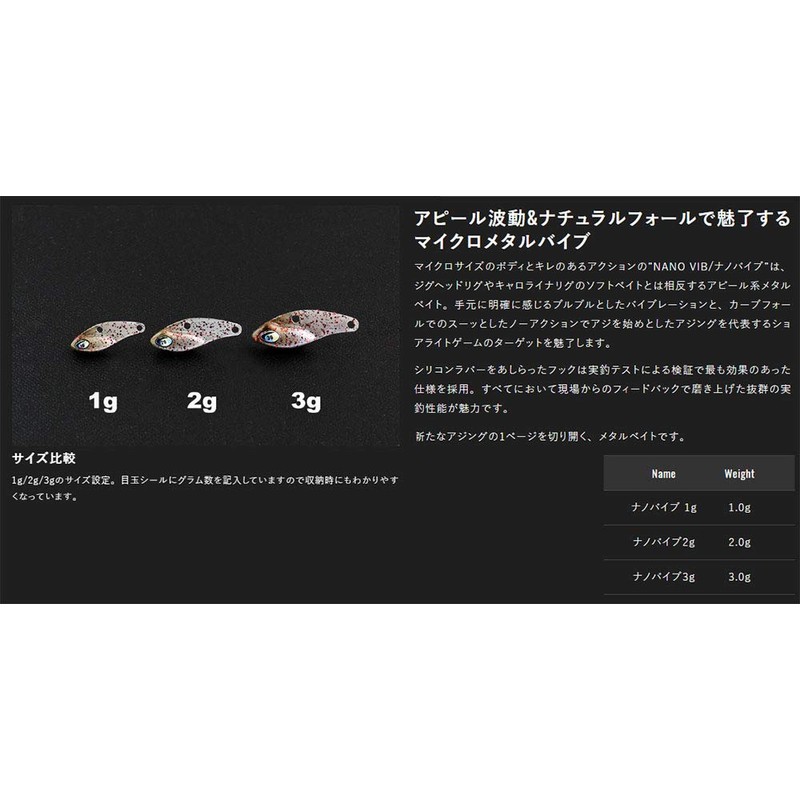 Jackal Nano Vibe Lure, 0.04 oz (1.0 g), HL Nano