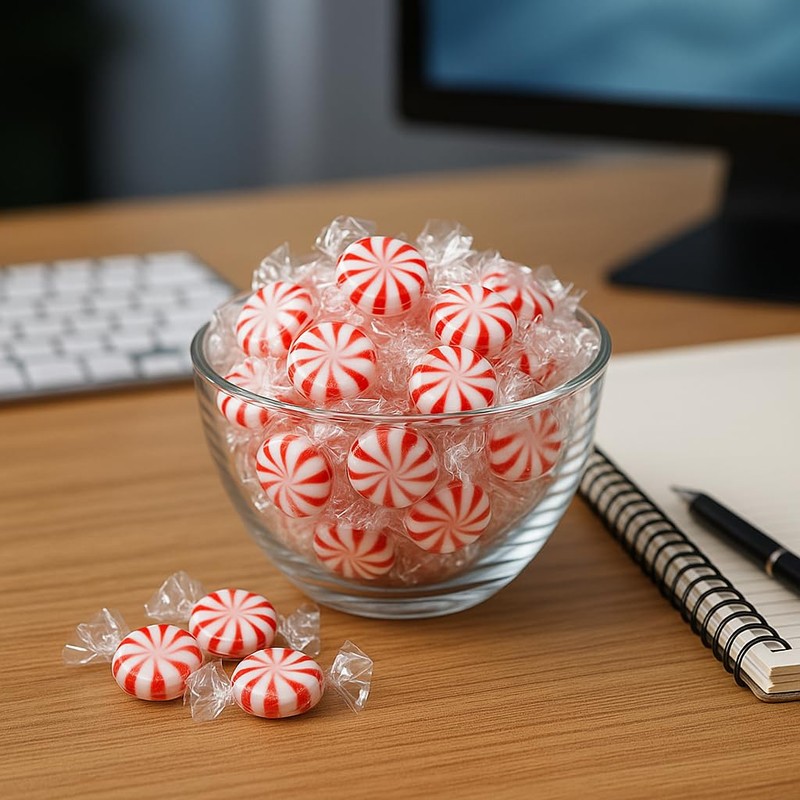 Peppermint Candy Starlight Mints 2 Bags (12 oz Each) -
