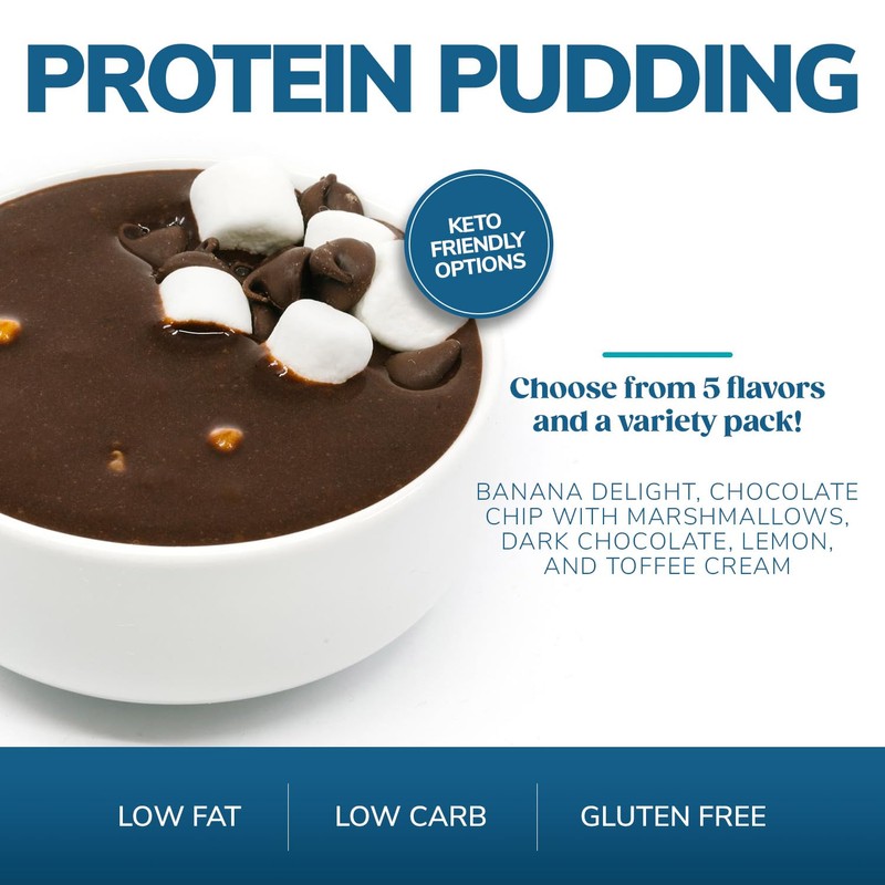 WonderSlim Protein Pudding, Banana Delight, Gluten Free, Low Carb, Low