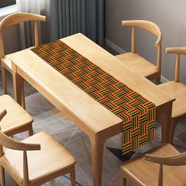 Sunwer Kwanzaa Table Runner Kente Pan Afro Africa American Juneteenth Heritage Festival Holiday Party Decoration Home Kitchen Dining Room 13 X 72inch