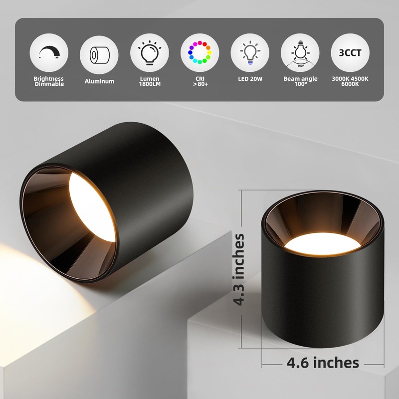 OKELI Modern LED Flush Mount Ceiling Light Fixtures for Hallway