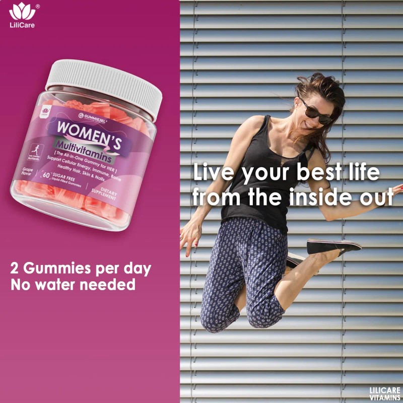 Lilicare Gomitas Multivitamínicas Para Mujeres Con Biotina