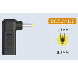 USB C to 5.5mm X 1.7mm 100W Barrel Adapter, DC 5.5 X 1.7mm Type C DC Adapter Support 19V Made for Acer Laptop Series
