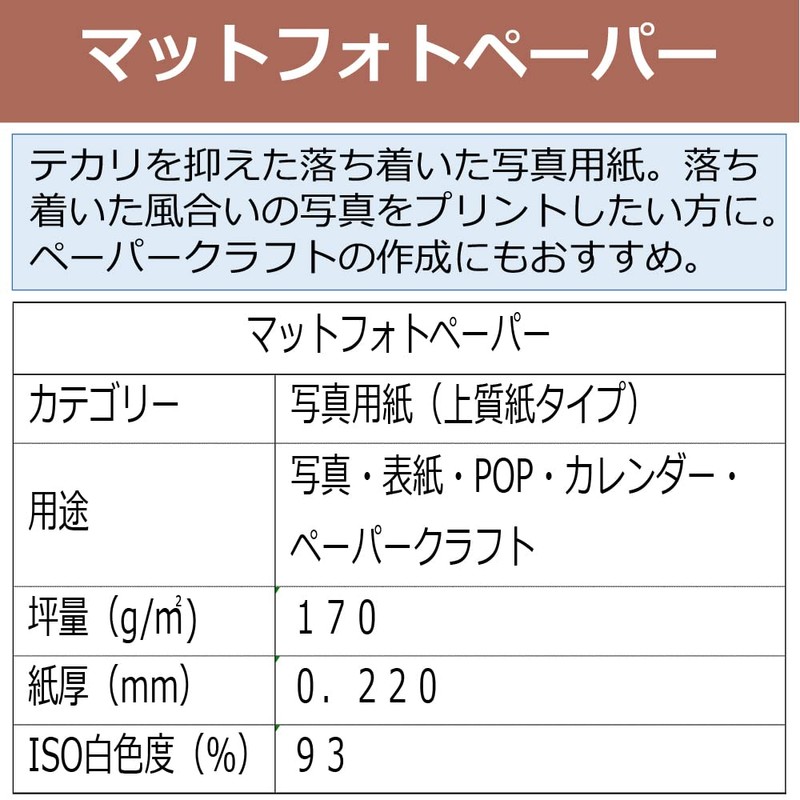 CANON マットフォトペーパー A4 MP-101A450