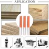 Akylin 3Pcs 1/2" Shank Straight Router Bits, 2" Cut Length.