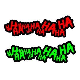 OwnTheAve Inc. 2x Joker Hahaha Serious  Evil Body Windshield Car Sticker Decal 6" #LG-Red-439