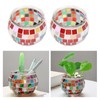 2PCS Mosaic Glass Tea Light Holder Romantic Deocrative Scented Candle