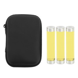 Novelty Spin Pen 3 Sections Acrylic Magnet Fidget Rolling Finger Rotating Pen with Leather Case Yellow
