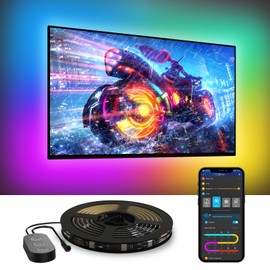 Govee TV LED Backlight, RGBIC TV LED Strip for 55-65 Inch TV, 3.8 m Intelligent LED Strip with Bluetooth & WiFi Control, Works with Alexa & Google Assistant, Music Sync