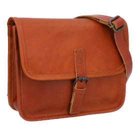 Gusti Federico B. Shoulder Bag with Plate Handlebar Bag with Plate Shoulder Bag City Bag Bicycle Bag Leather Vintage Brown Leather