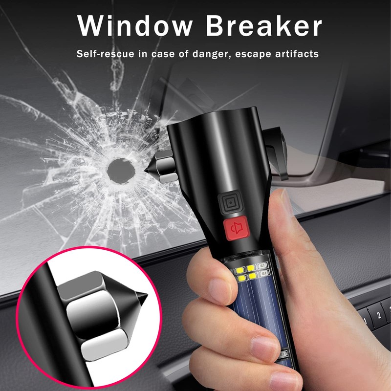 MOTORBUDDY All-in-1 Car Safety Hammer, Multi-Function Emergency Escape Hammer with