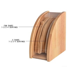 Coffee Filter Paper Box, Wooden Coffee Paper Storage Box, Fan Shaped Hand Drip Coffee Filter Holder, Coffee Filter Paper Holder