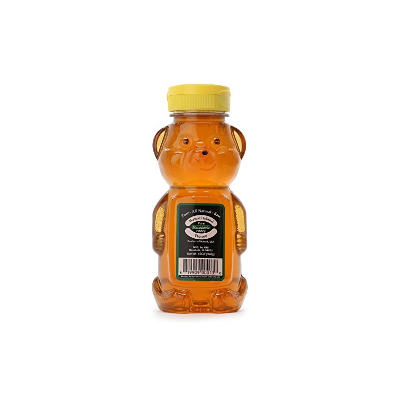 HAWAII ISLAND HONEY Macadamia Nut Honey Bear, 12 OZ