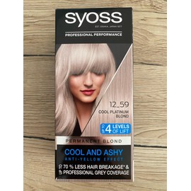 Syoss Blond Cool Blonds Hair Colour, 12-59 Cool Platinum Blonde Level 3, Pack of 3 (3 x 115 ml)