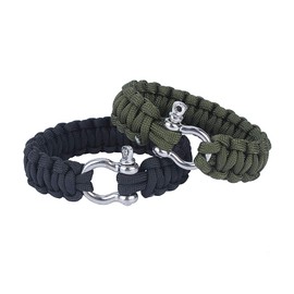 EVTSCAN 550 Paracord Woven Survival Bracelet Stainless Steel Buckle Kit Outdoor