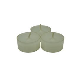 Wenzel-Kerzen 31-1522-18-02 Pack of 18 White Tea Lights in Plastic Casing up to 4 Hours Burning Time