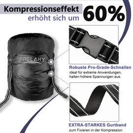 Frelaxy Compression Sack, 60% More Storage Space! 11L/18L/30L/43L/49L Waterproof & Ultralight Storage Bag for Sleeping Bag - Space Saving Equipment for Camping, Hiking, Travel