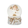 Dekohelden24 501423 Mini Snow Globe with Angel Design White/Golden Base