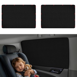 ZATOOTO Magnetic Car Curtain, UV Blocking Sun Protection Car, Protects Children and Pets in the Back Seat, Provides Privacy, Pack of 2, 80 x 50 cm