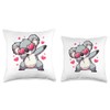 Koala Heart Shape Sunglasses Dabbing Dance Lover Throw Pillow