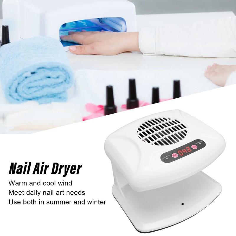 Single Hand Nail Air Dryer Warm Cool Wind Automatic Sensor