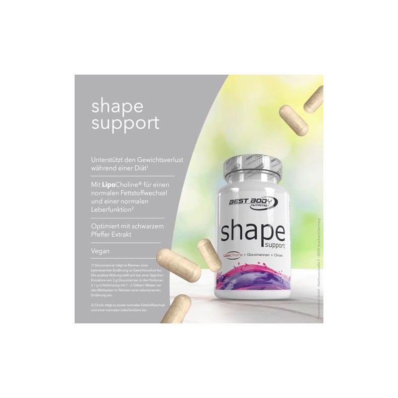 Best Body Nutrition Shape Support 90 Caps mit Glucomannan -