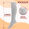Buauty 4 Pairs Slouchy Socks for Women, Knee High Tube