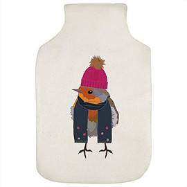 'Wrapped Up Robin' Hot Water Bottle Cover (HW00021297)