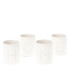 Glossy Ceramic Tealight Holders (set of 4) - HOME