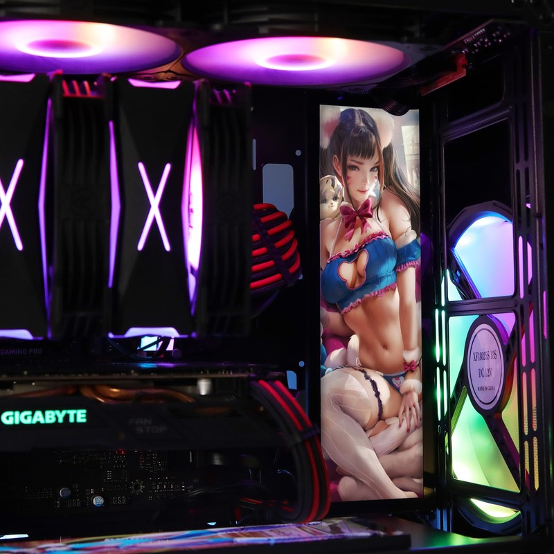 Vetroo Display Board w/LED Lights for Computer PC Case Decor