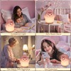 FAMIDUO Penguin Night Light, Cute Pink Penguin Lamp with Knit