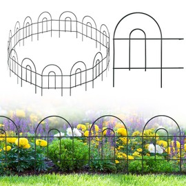 Epetlover 35 Pack Decorative Garden Fence Animal Barrier Fence for Dogs 18 Inch (H) x 50 Feet (L) Rustproof Iron Wire Border, Flower Edging Fencing for Outdoor Yard Landscape, Arched