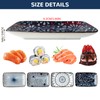 YIK TUNG 4 Piece Sushi Plate Set,3.6-inch Ceramic Rectanglar Dinner
