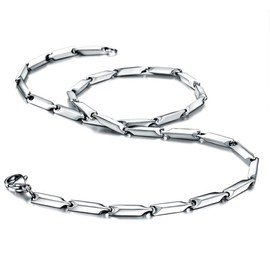 Merdia Stainless Steel Ingot Chain 36" Necklace for Man [Jewelry]