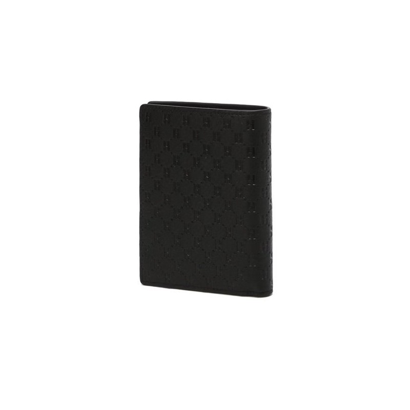 Hazzys (대구신세계)블랙 로고패턴 소가죽 중지갑 HJWA4F836BK (Daegu Shinsegae) Black Logo