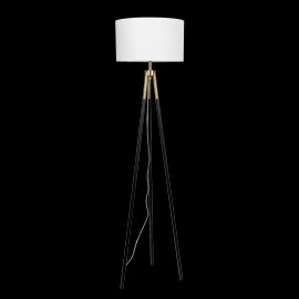Sway Brassed Gold Floor Lamp with On/Off Switch Triple White Fabric Shade Legs Product Category Floor LampsColor: as Pic Color