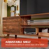 WLIVE Mid-Century Modern TV Stand for 55/60 Inch TV, Entertainment